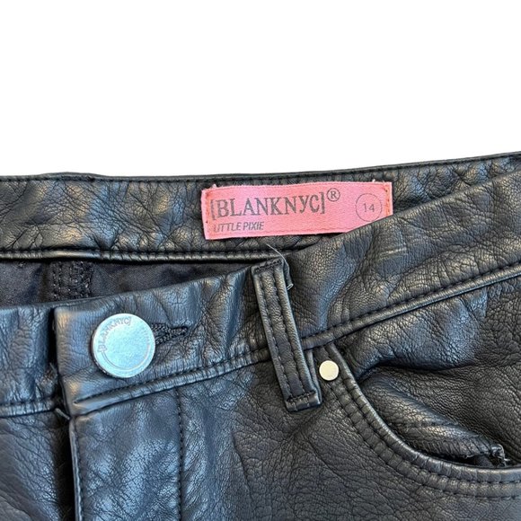 Blank NYC Faux Leather Braided Shorts - Picture 3 of 7